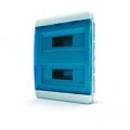 Щит пластиковый распределительный встраиваемый 24 мод IP41 синяя прозрачная дверца Tekfor